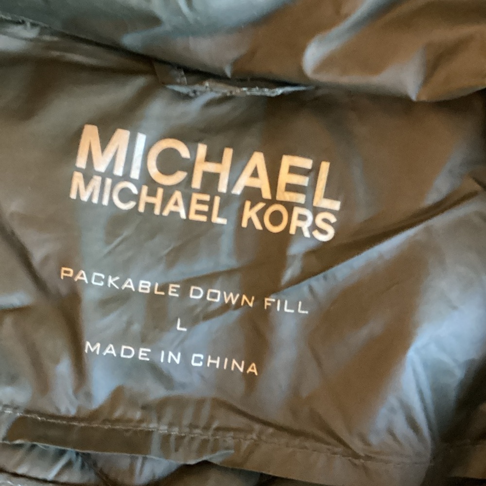 Michael Kors Dark Green Quilted Puffer Coat - Picture 2 of 3